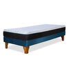 Cama Europea Latam Home 1,5 Plazas Zen Pro Azul Petroleo