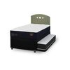 Cama Nido CIC 1,5 Plazas Premium + Respaldo Gales Olivo
