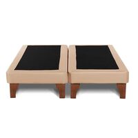 Base Europea Dividida Latam Home 2 Plazas Zen PU Beige