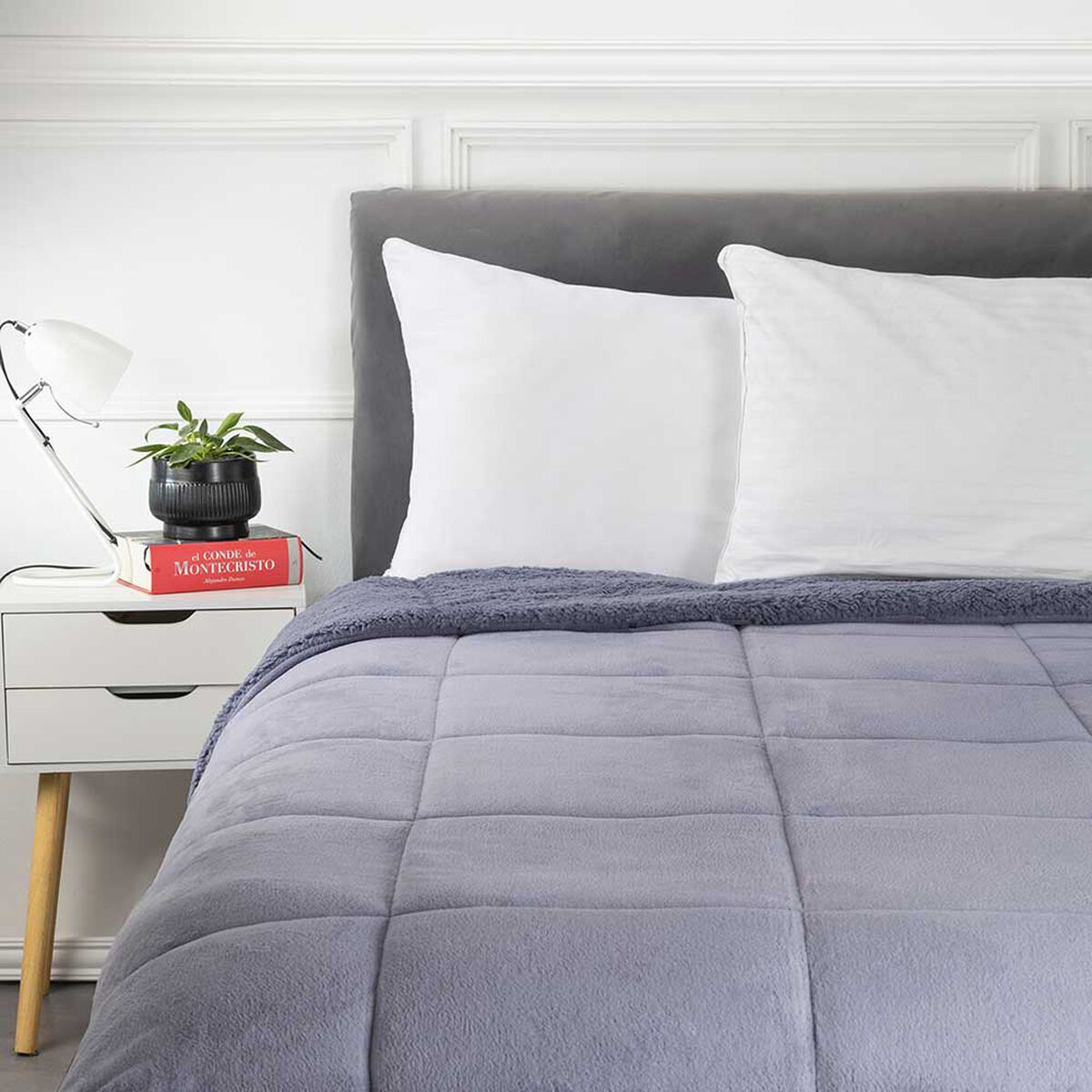Plumón Coral Sherpa Casanova 1,5 Plazas Índigo