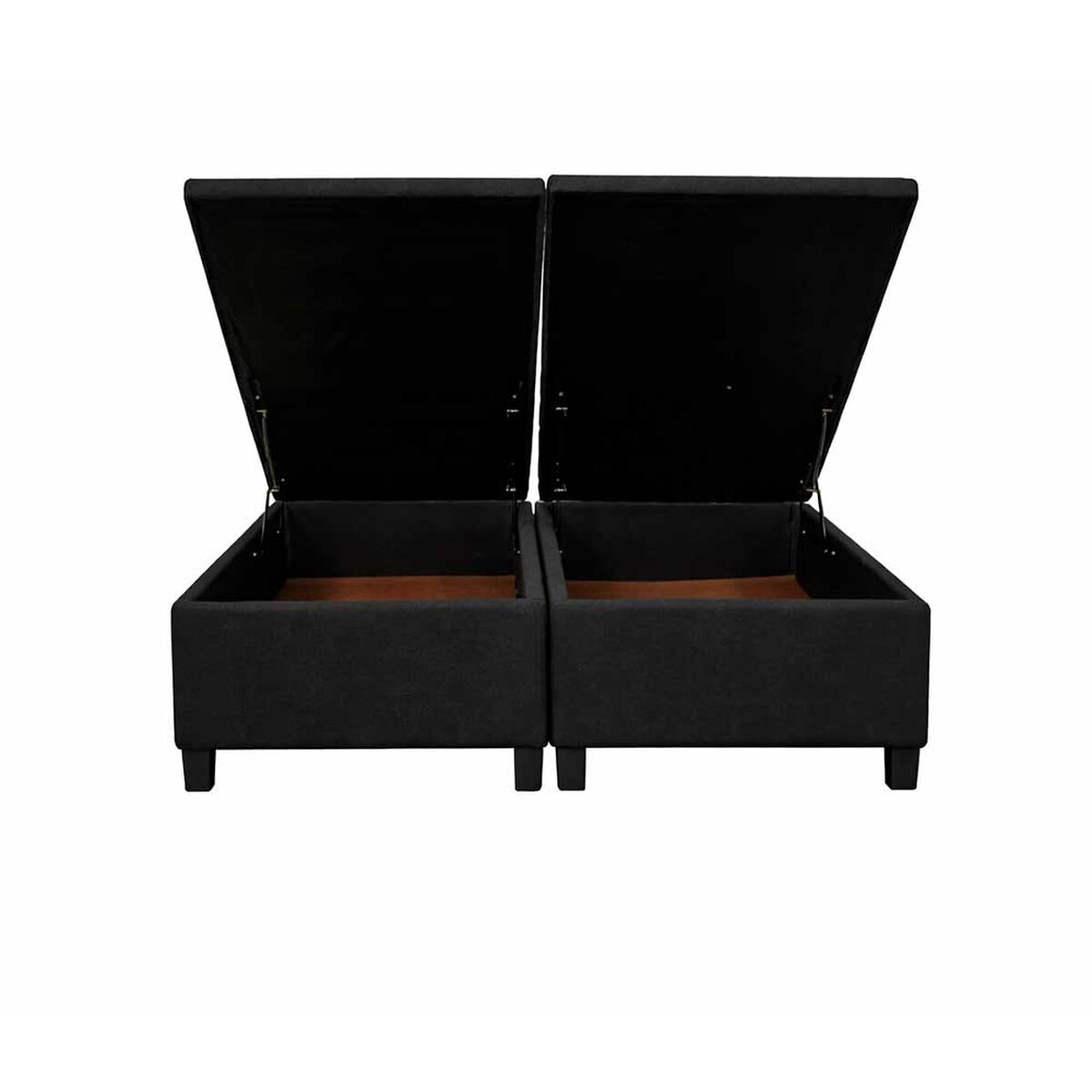 Base de Cama Ba&uacute;l Almore 2 Plazas Base Dividida Negro