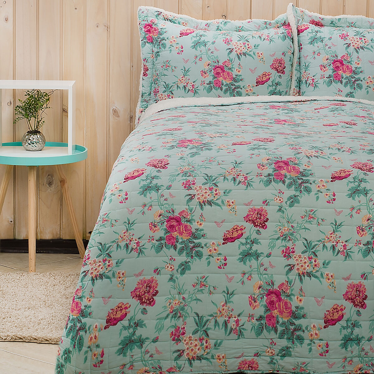 Cubrecama Estampado Sherpa Marla King