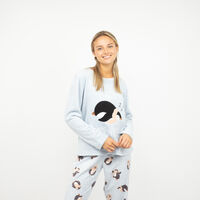 Pijama Polar Mujer Icono Celeste, Rosado