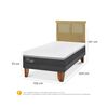 Cama Europea CIC 1,5 Plazas Ortopedic Advance + Respaldo Torino Mostaza