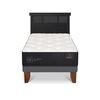 Cama Europea CIC 1,5 Plazas Premium + Respaldo Dublin Negro