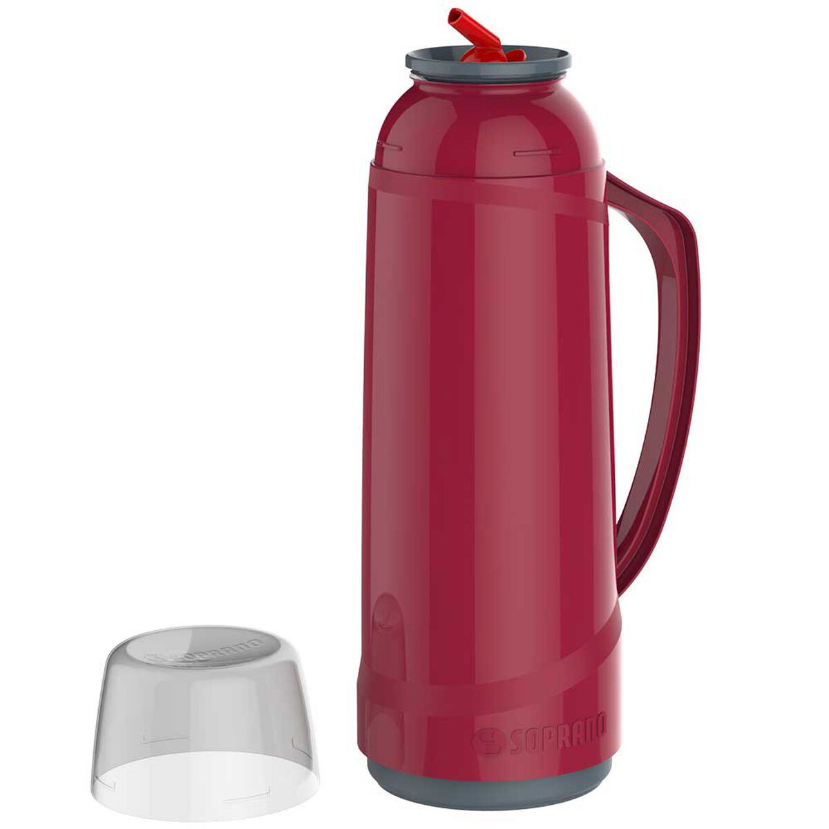 Termo Soprano con Boquilla Rojo 1 lts