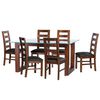 Juego de Comedor Latam Home Pamplona Salamanca 6 Sillas Cuero Caf&eacute; Moro