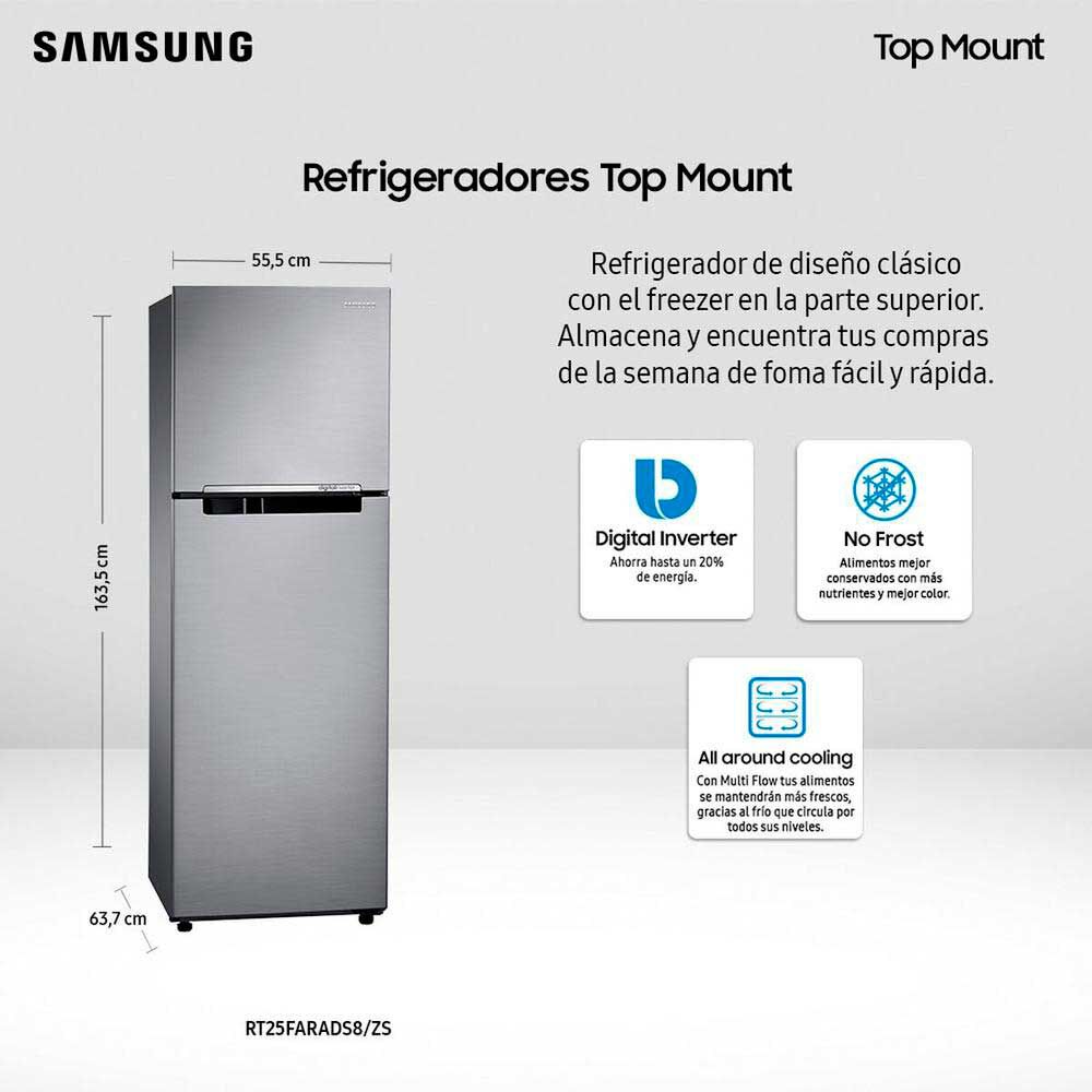 SAMSUNG Refrigerador No Frost Samsung RT25FARADS8/ZS 255 lts. | Abc