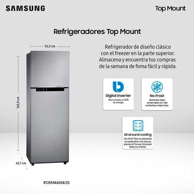 Imagen 2 del producto Refrigerador No Frost Samsung RT25FARADS8/ZS 255 lts.