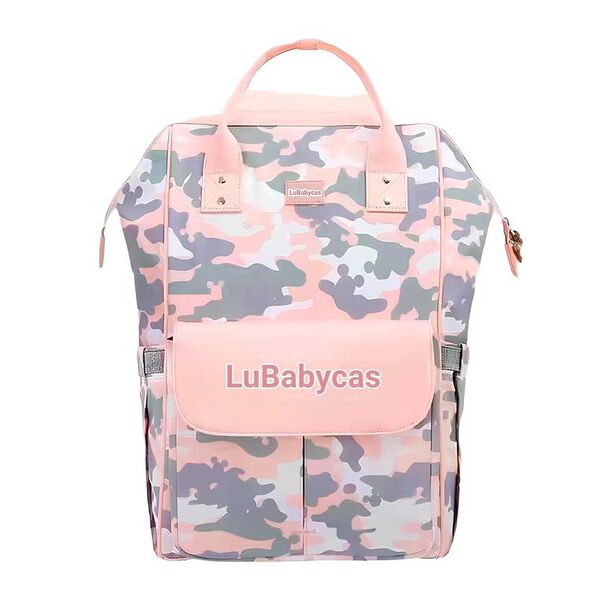 Mochila Pañalera Maternal con Accesorios Rosada Lubabycas