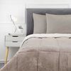 Plumón Flannel Sherpa Casanova 1,5 Plazas Liso Tostado