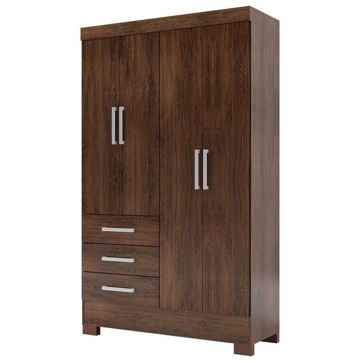 Clóset Altavision Itapema 4 Puertas 3 Cajones Cacau