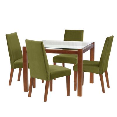 Imagen 1 del producto Juego de Comedor Latam Home Barcelona 4 Sillas Verde