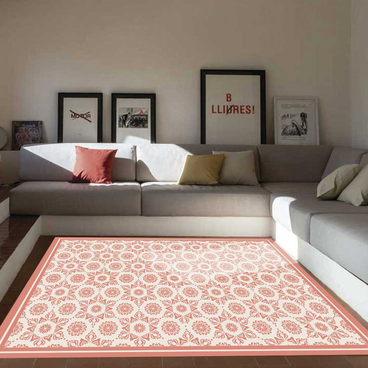 Alfombra Davanti Flor Hind&uacute; Coral 140 x220 Flor Hind&uacute; Coral
