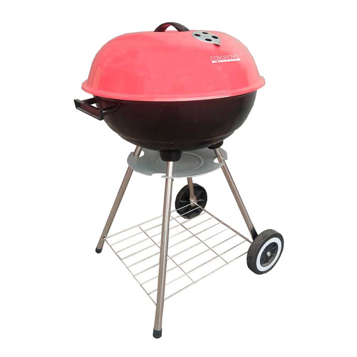 Parrilla a Carb&oacute;n Redonda con Tapa Casanova Rojo