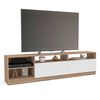 Rack TV Vekkahome Moyan Hasta 75'' Café Blanco