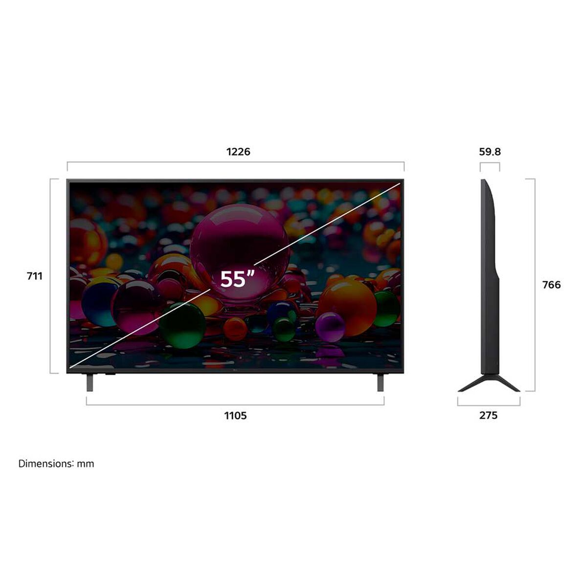 Smart TV 4K 55" LG 55UA7500PSA.AWH