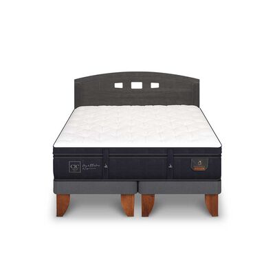 Imagen 1 del producto Cama Europea CIC Base Dividida 2 Plazas Súper Premium + Respaldo Gales