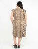 Vestido Midi Manga Corta Mujer Extralindas