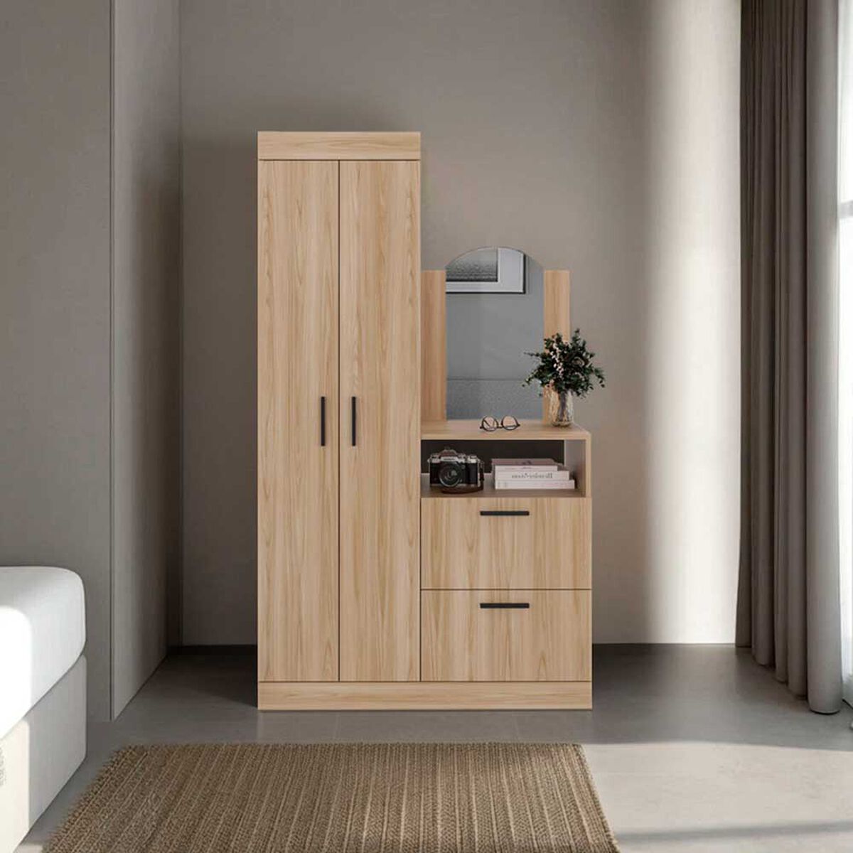 Closet TUHOME Praga 3 Puertas 1 Cajon Fresno Europeo