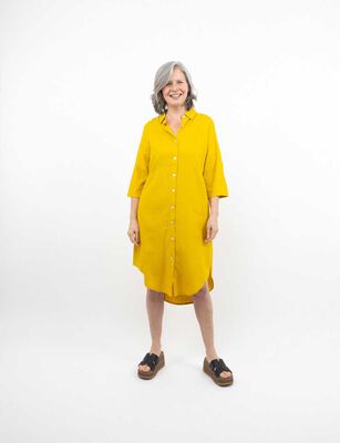 Imagen 1 del producto Vestido Midi Manga Larga Mujer Portman Club Mostaza