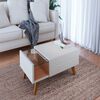 Rack  Di Poretti Santorini Hasta 75" Blanco + Mesa