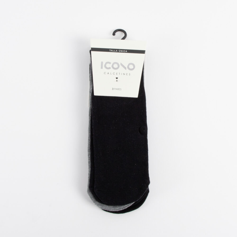 Pack 3 Calcetines Corto Mujer Icono