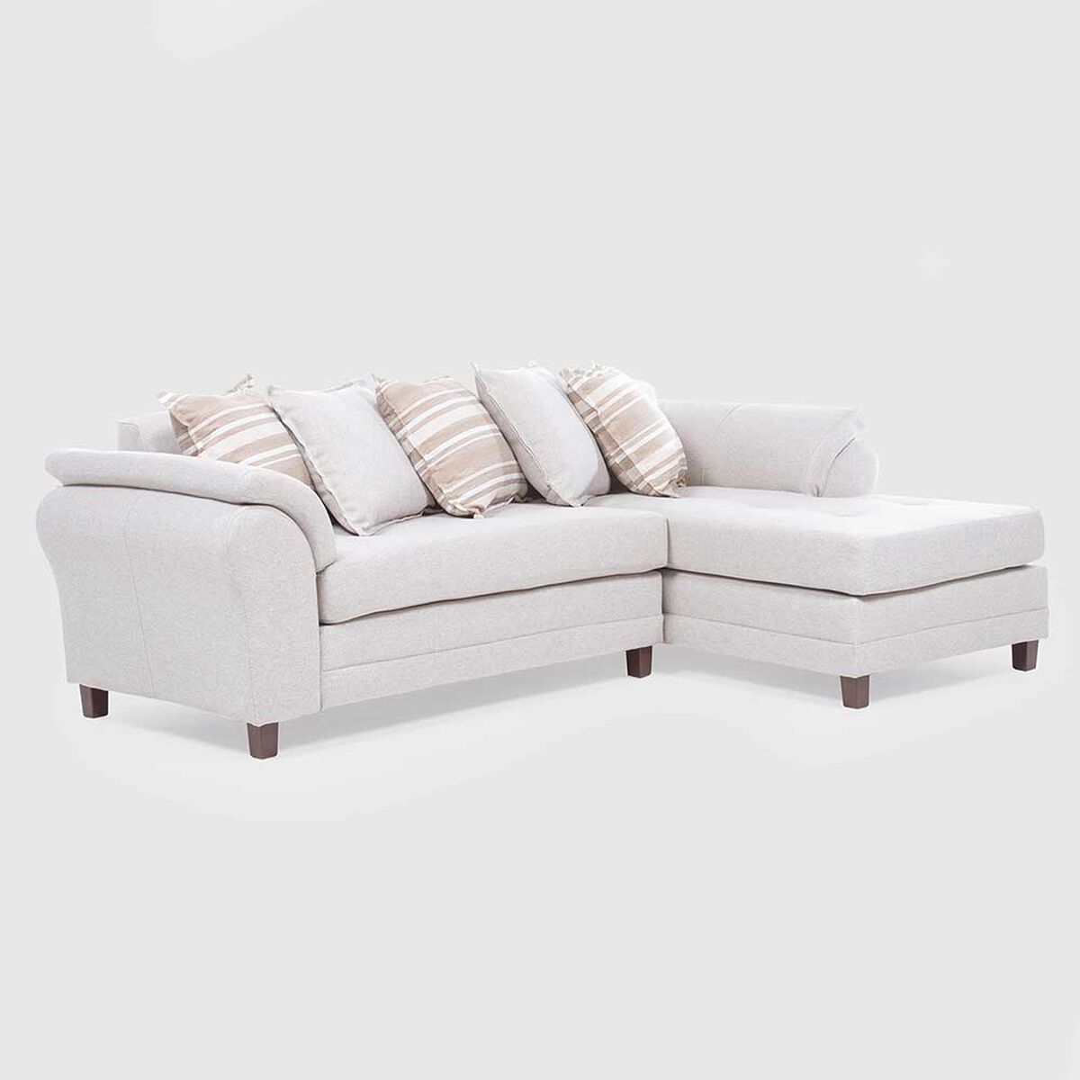 Sofá Seccional Derecho Living Factory Mustang 4 Cuerpos Crudo
