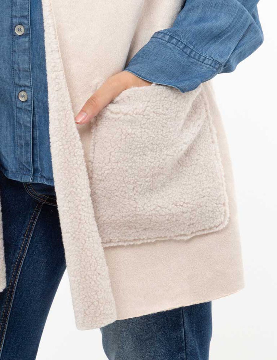 Chaqueta Larga Aviadora Sin Mangas Mujer Alma