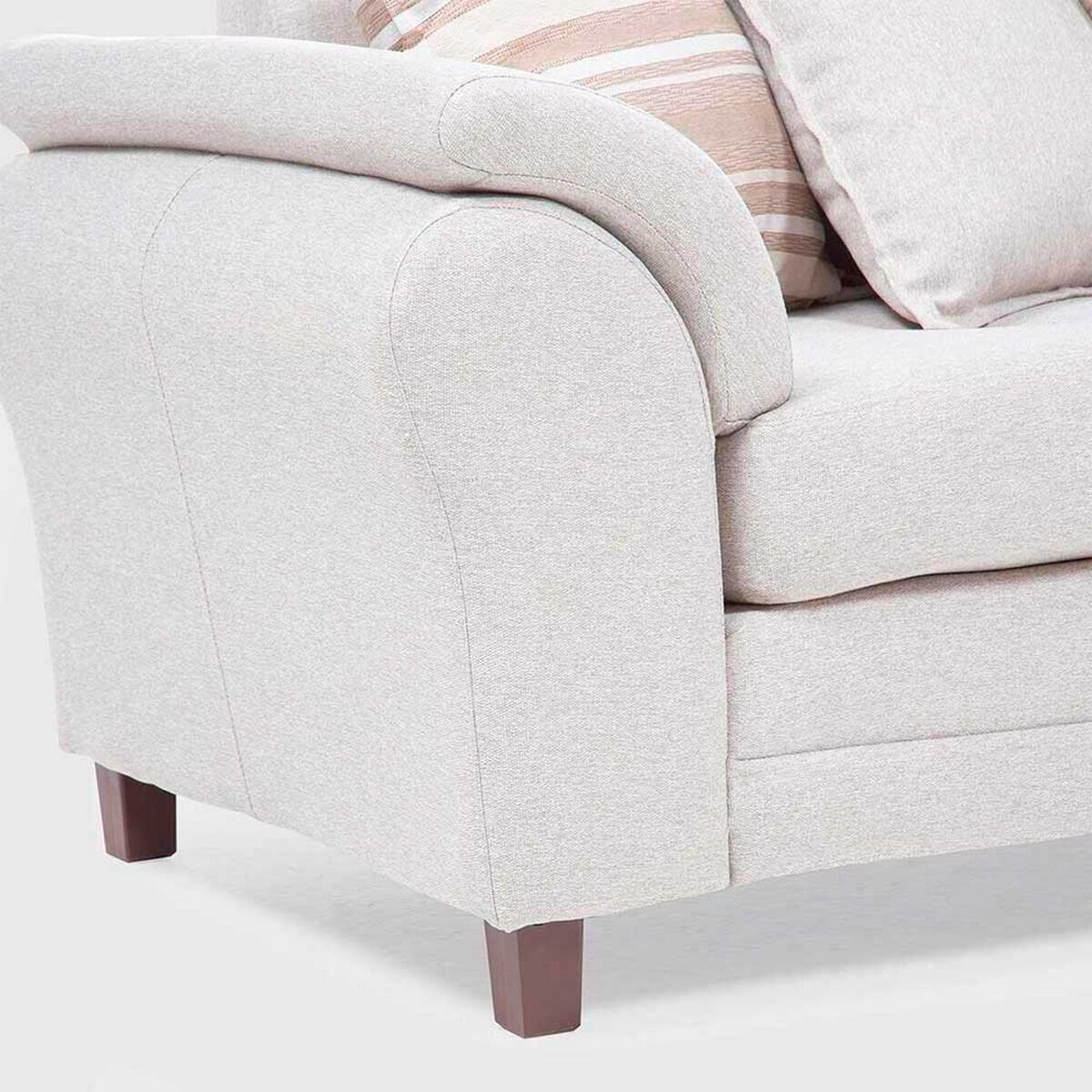 Sof&aacute; Seccional Derecho Living Factory Mustang 4 Cuerpos Crudo