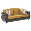 Juego de Living Innovamuebles Azucena Sofá 3 Cuerpos + Dos Sillones 1 Cuerpo Oro 