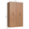 Closet Vekkahome Americano 4 Puertas 2 Cajones Caf&eacute;
