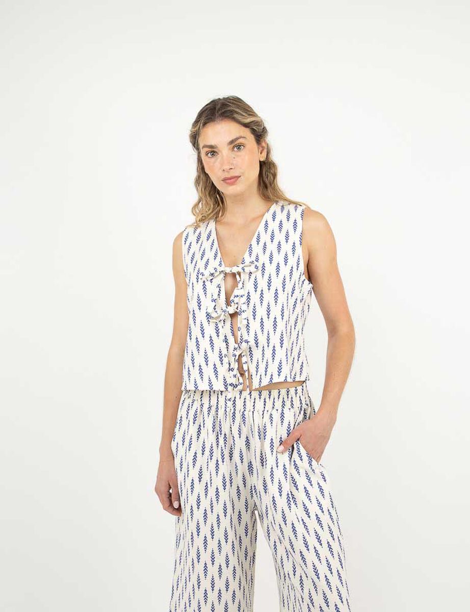 Blusa Estampada Sin Mangas Mujer Alma