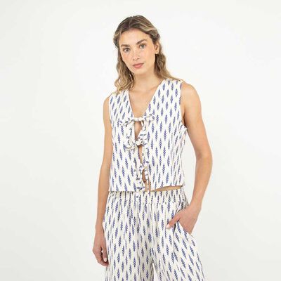 Blusa Estampada Sin Mangas Mujer Alma