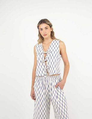 Imagen 1 del producto Blusa Estampada Sin Mangas Mujer Alma Crudo