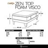 Cama Europea Latam Home 1 Plaza Zen Top Foam Visco Velvet Turquesa