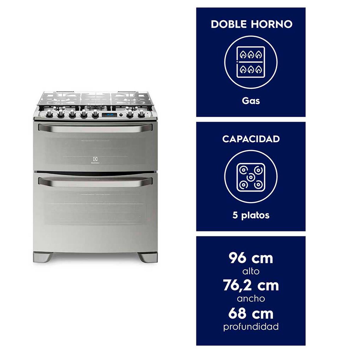 Cocina a Gas Electrolux 76DXA 5 platos
