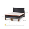 Cama Europea CIC Base Dividida 2 Plazas Beecomfort + Respaldo Miro Negro