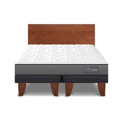 Cama Europea CIC Base Dividida 2 Plazas Anatomic + Respaldo New Villarica
