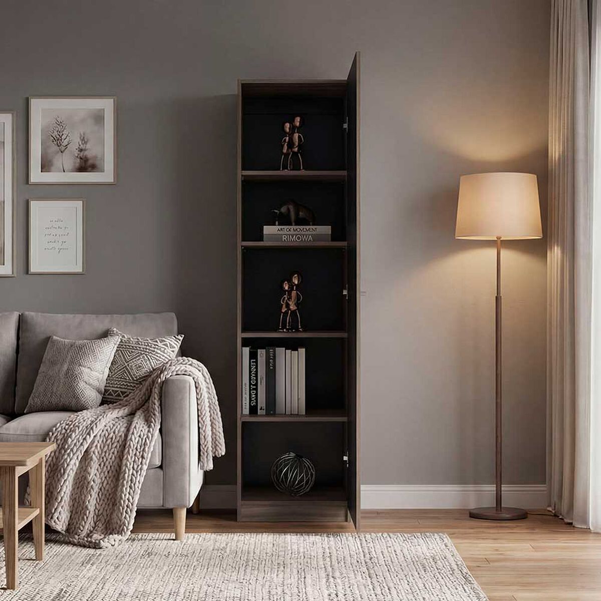 Estante Tuhome Home E5 1 Puerta Avellana