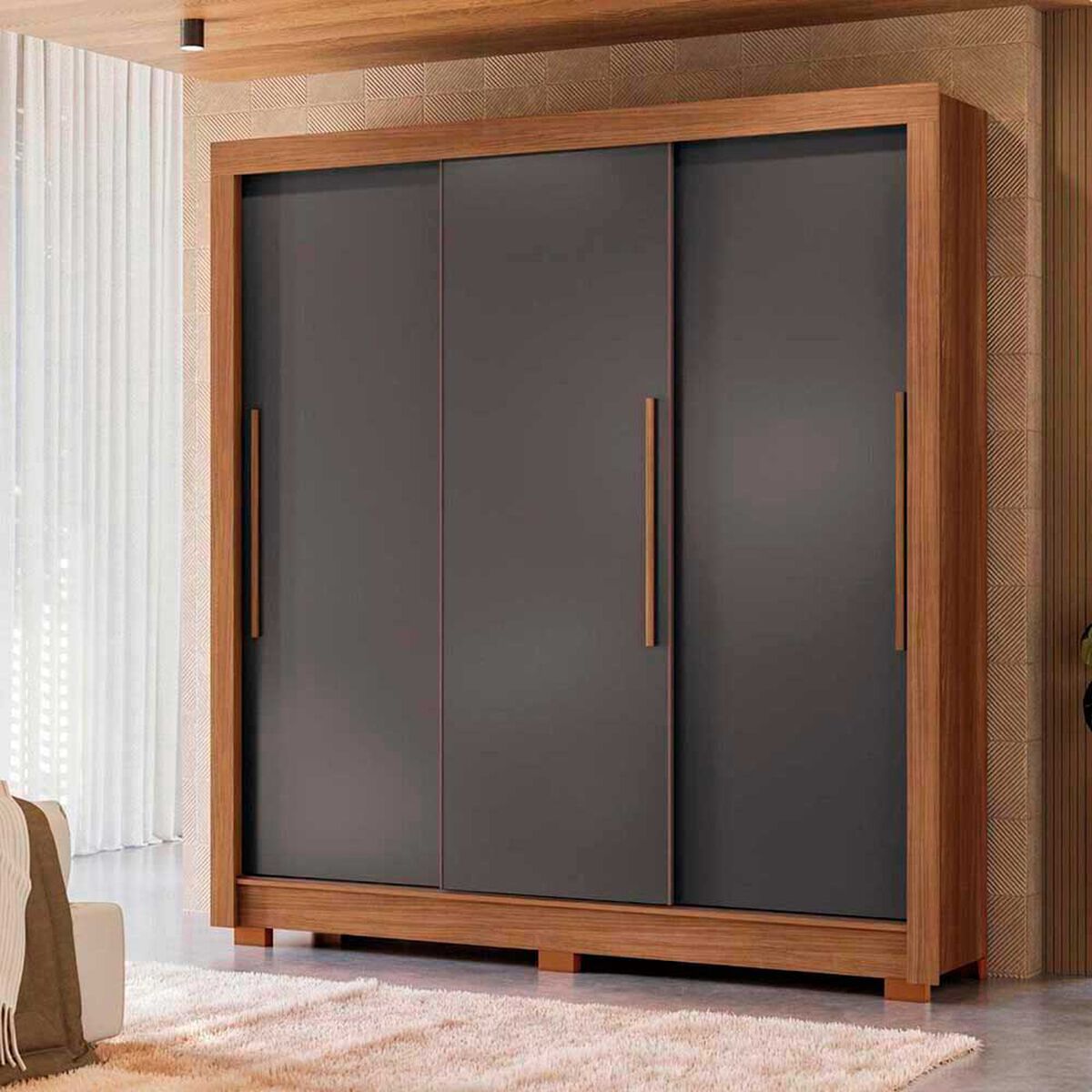 Cl&oacute;set Onessta Maringasin 3 Puertas 2 Cajones Grafito