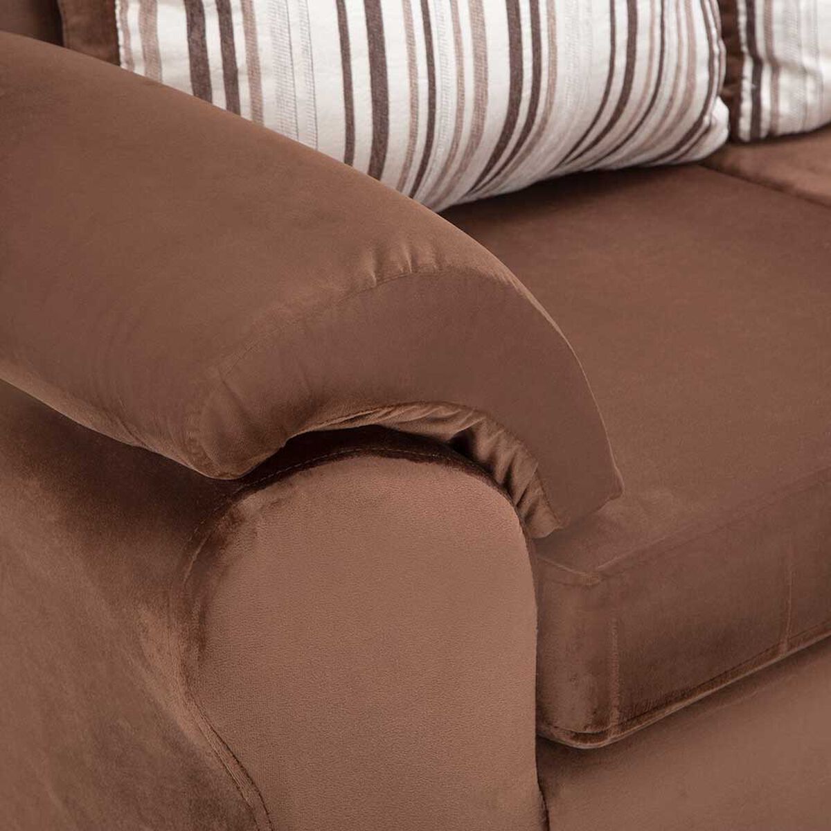 Sofá Seccional Muebles MPR Cattaleya 5 Café