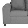 Juego de Living Innovamuebles Kahlo Sofá 3 Cuerpos + Dos Pouf 1 Cuerpo Gris Oscuro