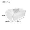 Sofá Elegant Detail Girona 3 Cuerpos Tela Beige