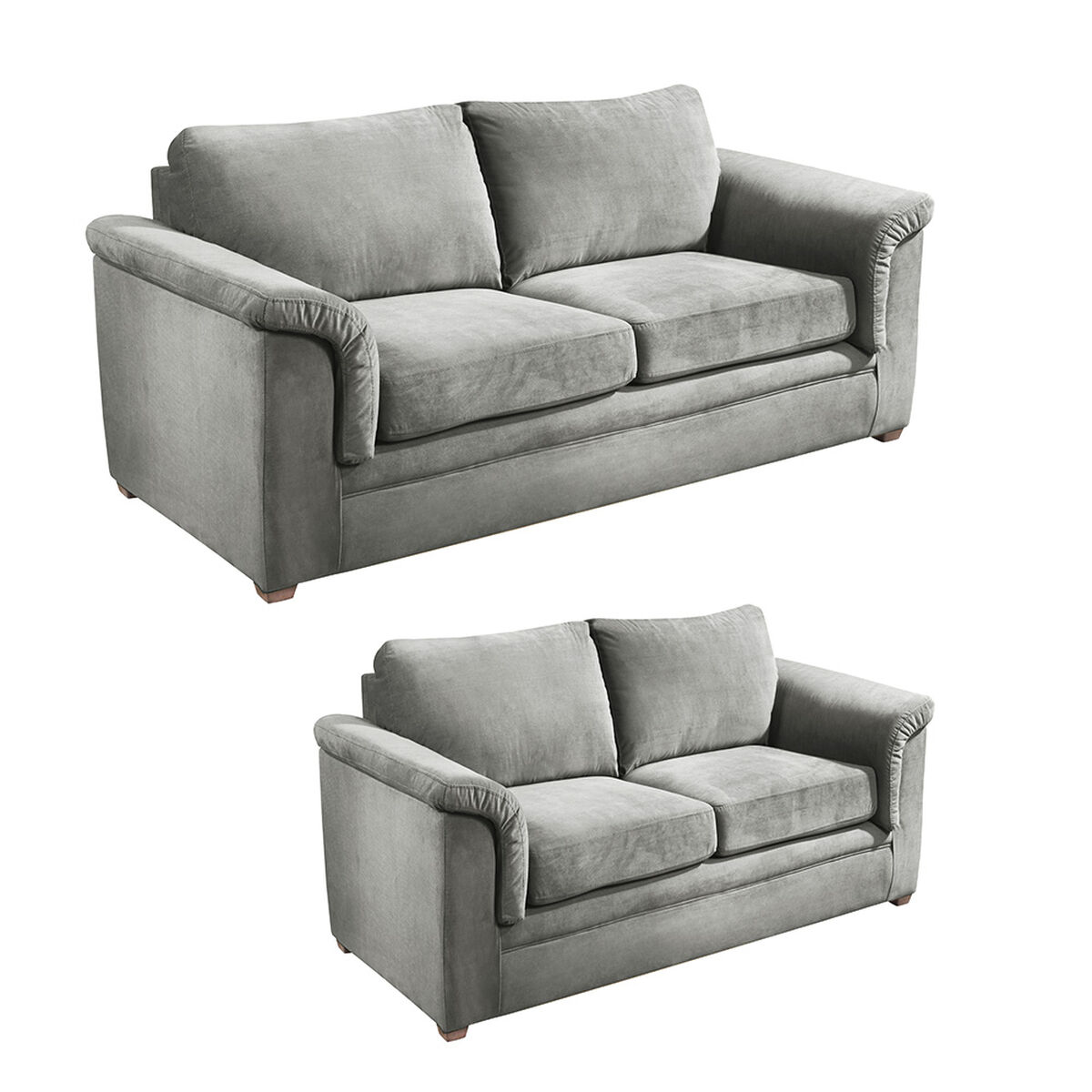 Juego de Living Latam Home Ancona 3 Cuerpos + Sofá 2 Cuerpos Gris