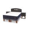 Cama Europea CIC Base Dividida 2 Plazas Súper Premium + Respaldo + 2 Veladores Gales