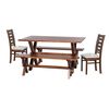 Juego de Comedor Latam Home Sevilla Murcia 2 Sillas + 2 Bancas Lino Blanco