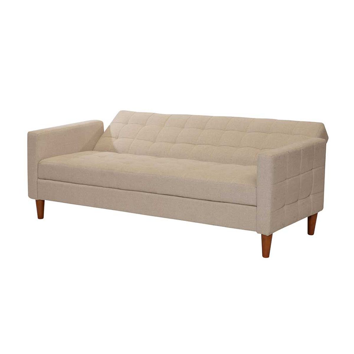 Futón Latam Home Genova Lino 3 Cuerpos Beige