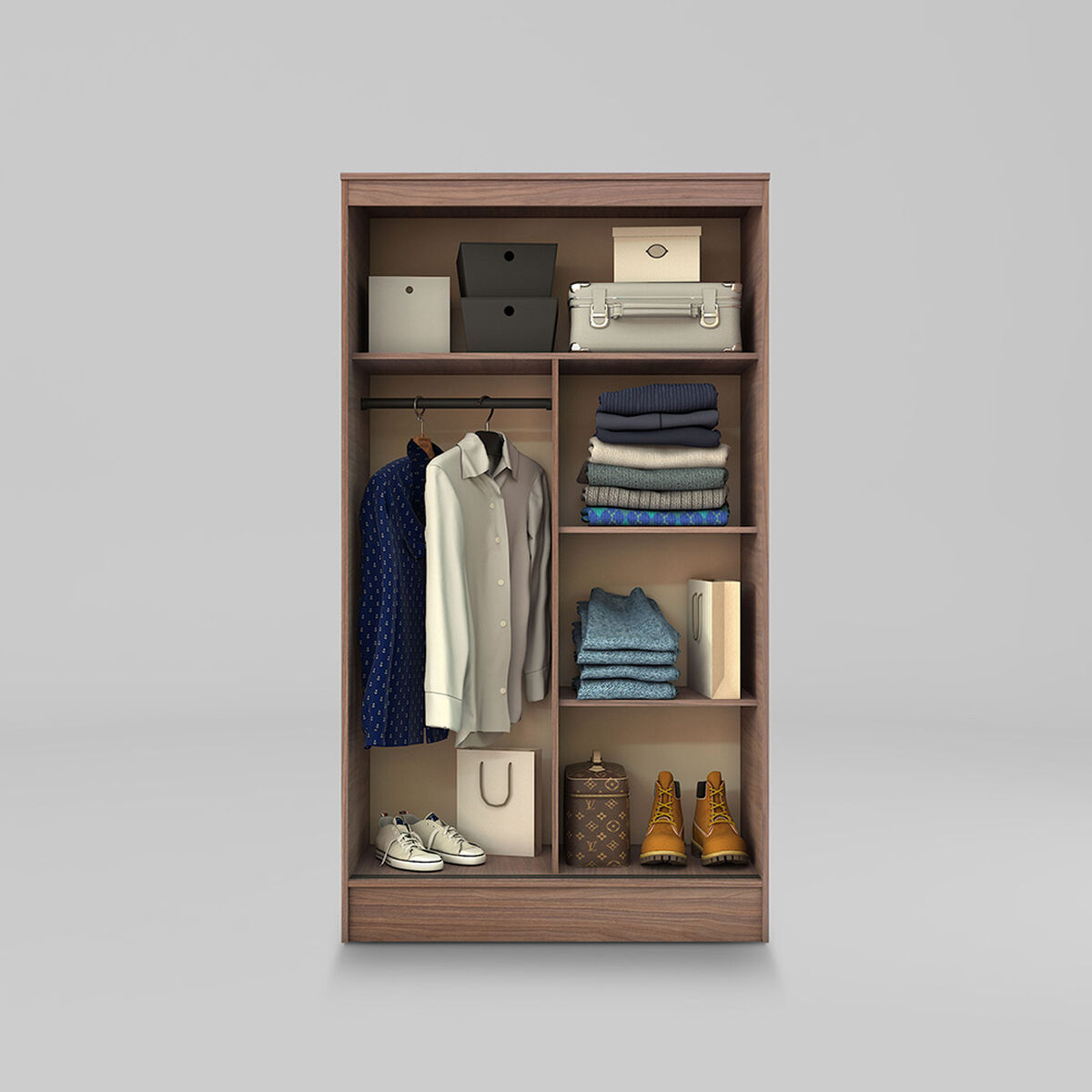 Clóset CIC Caburgua 2 Puertas Walnut