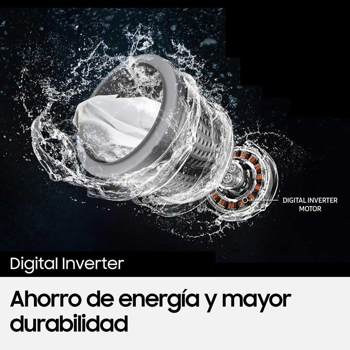 Lavadora Samsung WA80F21S8BZS 21 kg.